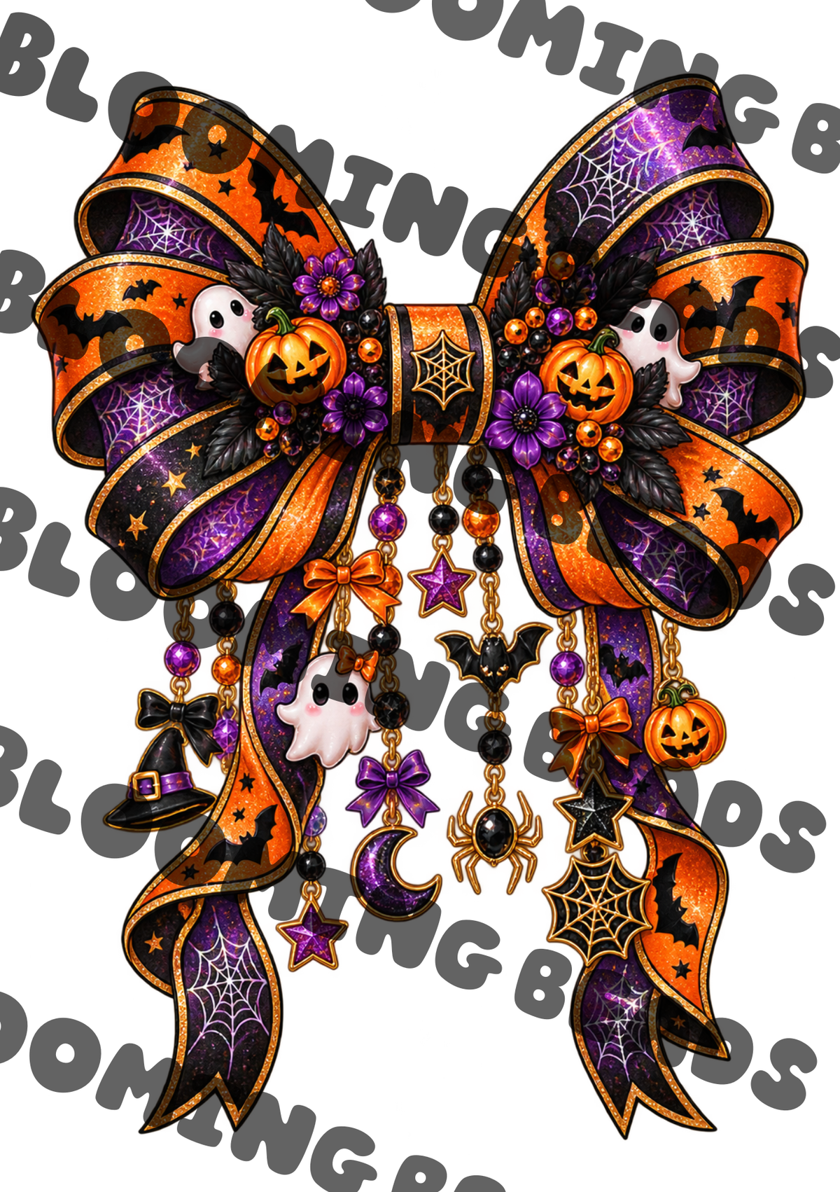 A5 notebook wrap - Halloween bow
