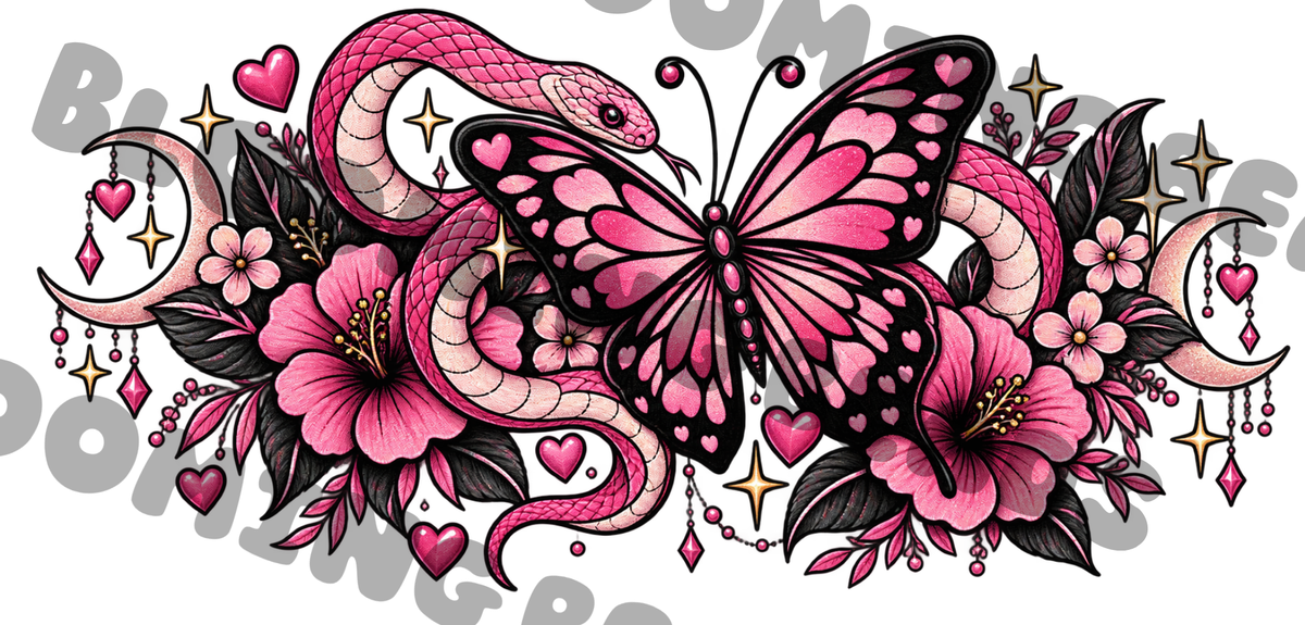 16oz wrap snake butterfly