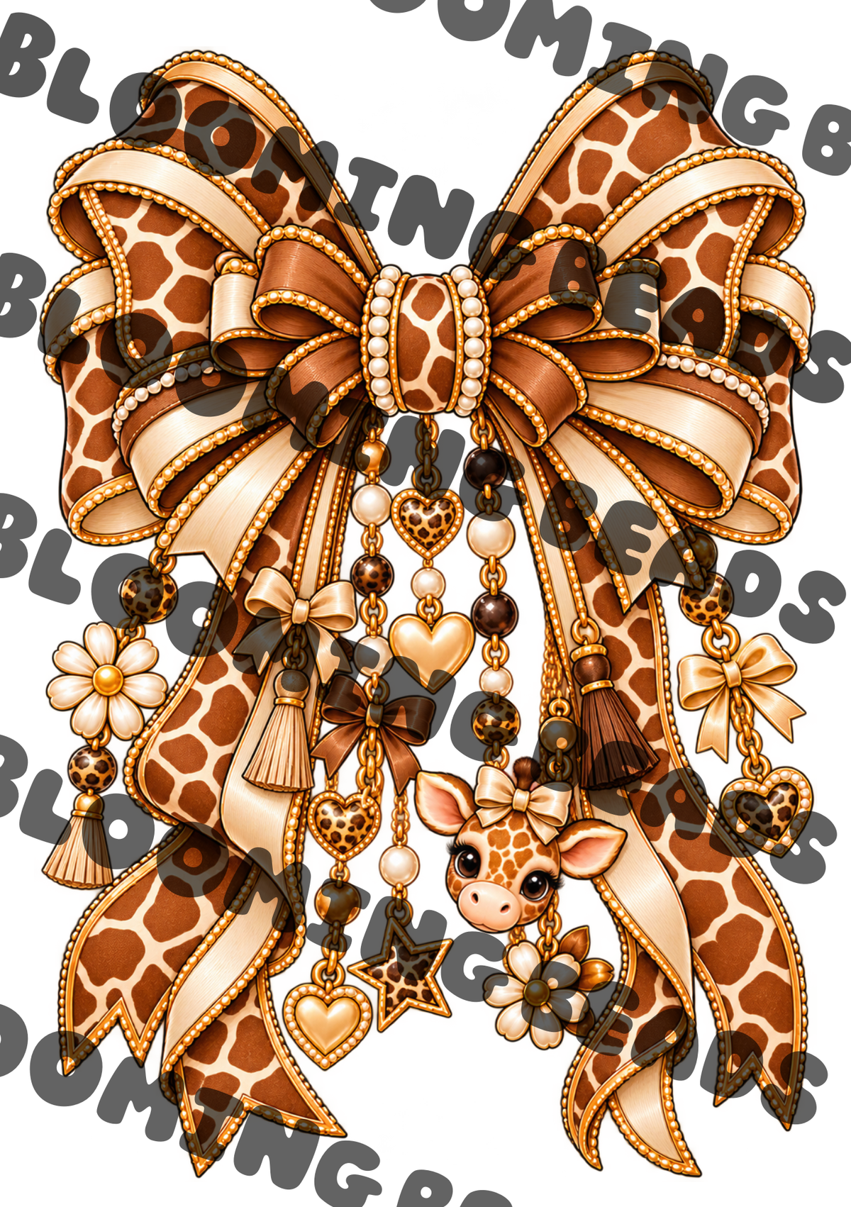 A5 notebook wrap - giraffe bow