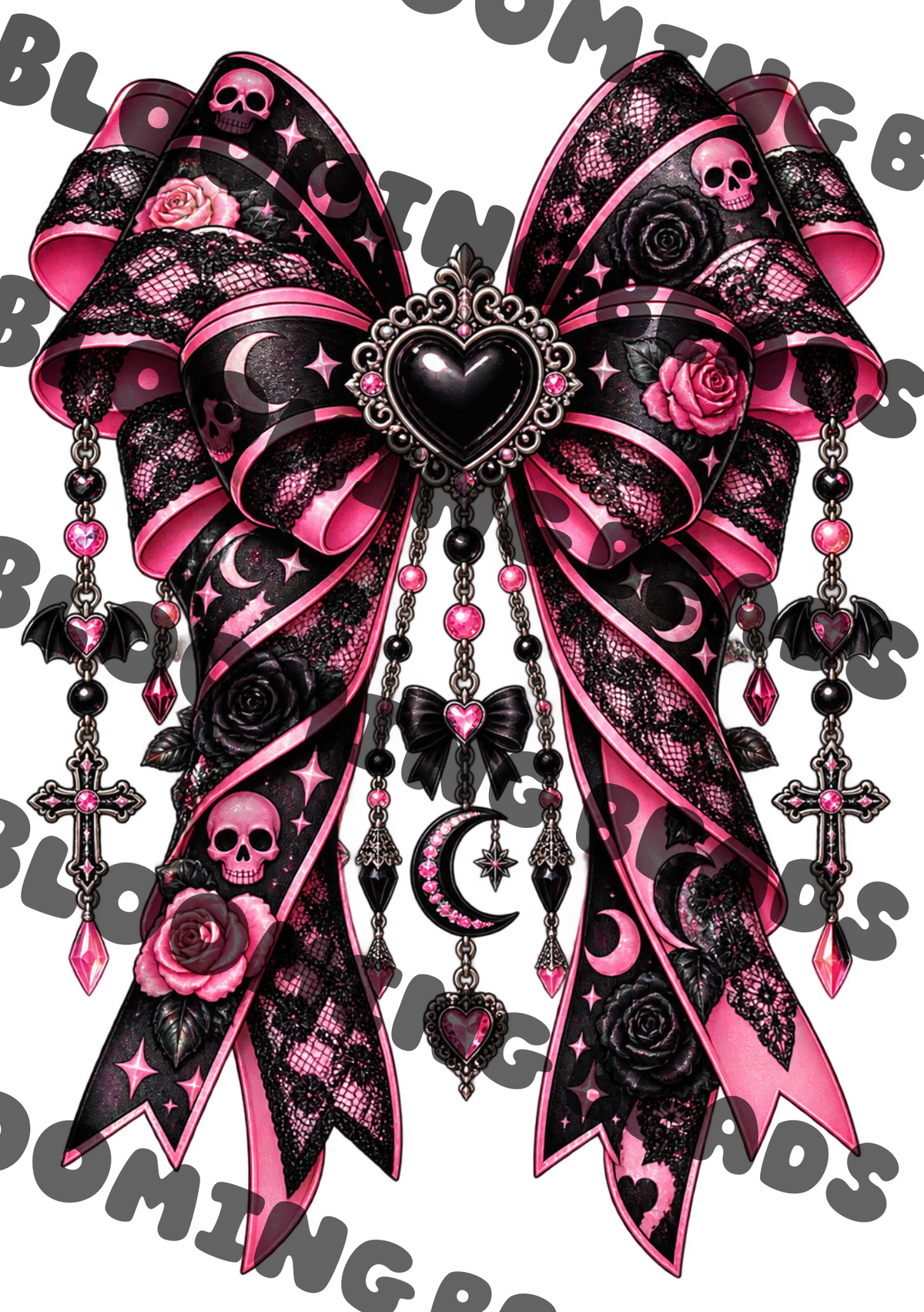 A5 notebook wrap - dark vibes bow