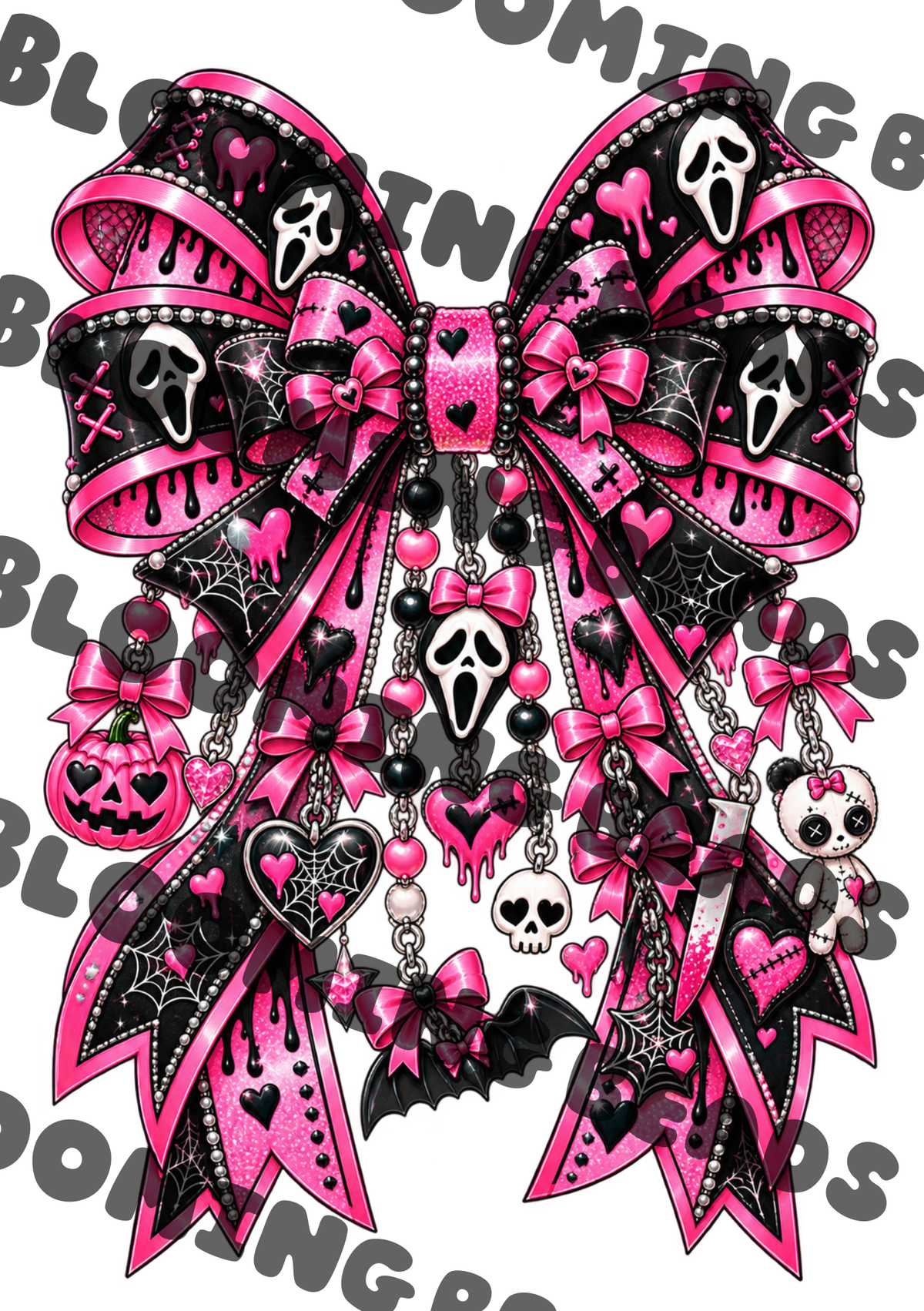 A5 notebook wrap - horror bow