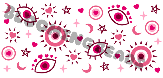 16oz wrap pink evil eye