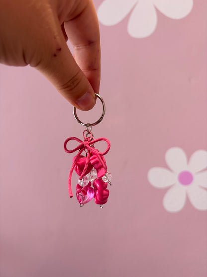 Hot pink acrylic bead mix 25g