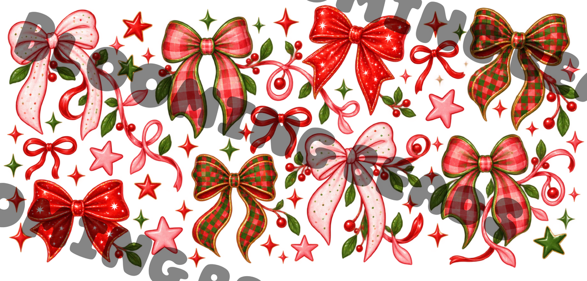 16oz Christmas bow wrap