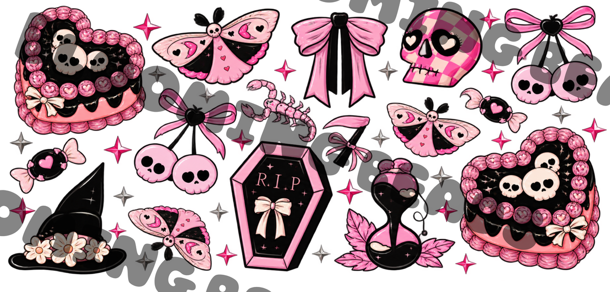 16oz Pink coffin wrap