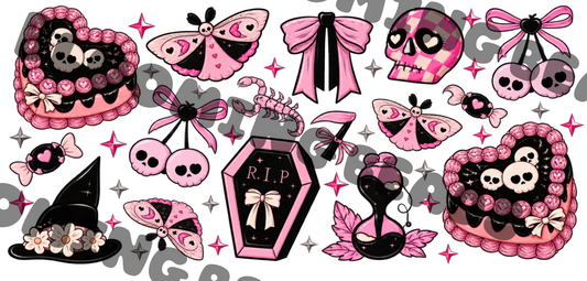16oz Pink coffin wrap