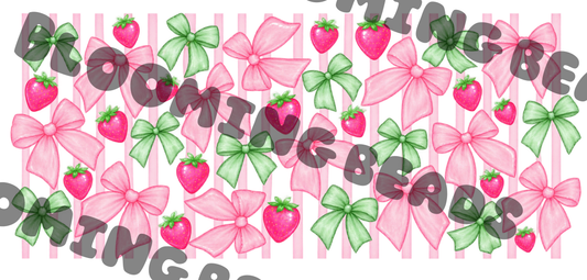 16oz Strawberry bows wrap