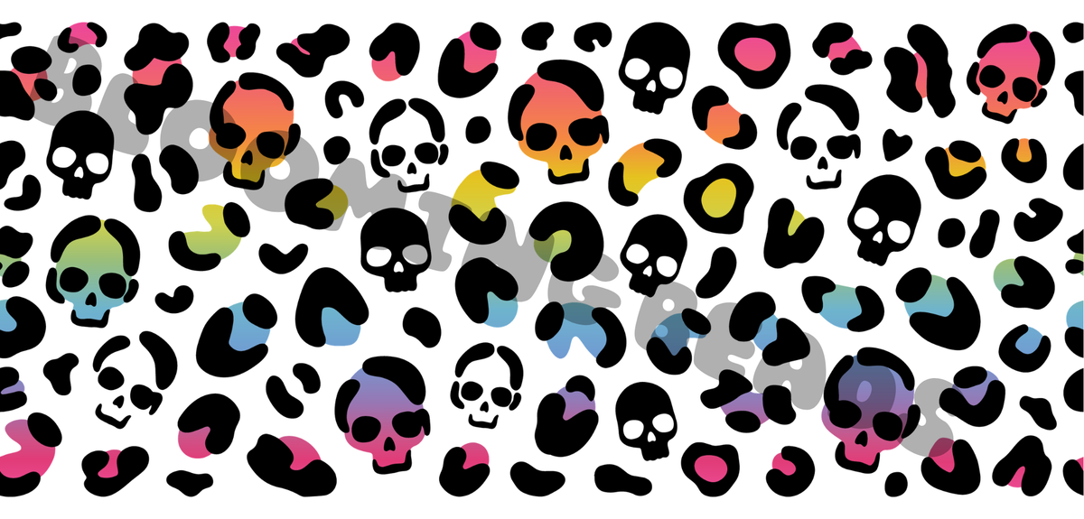 16oz wrap leopard skull