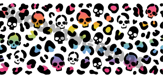 16oz wrap leopard skull