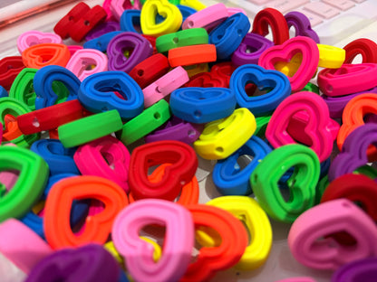 Neon hearts (5 pack)