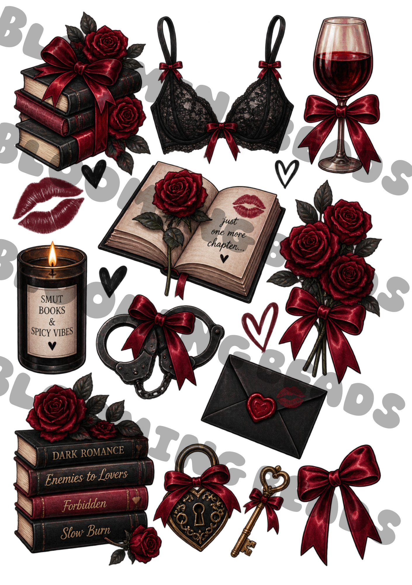 A4 element sheet dark romance