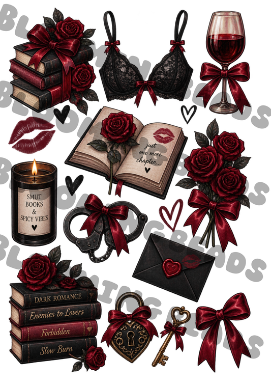 A4 element sheet dark romance