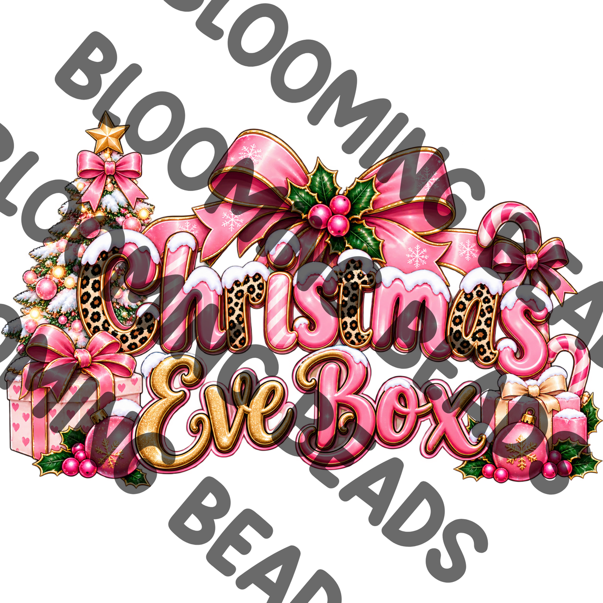 Pink girly Christmas Eve box designs