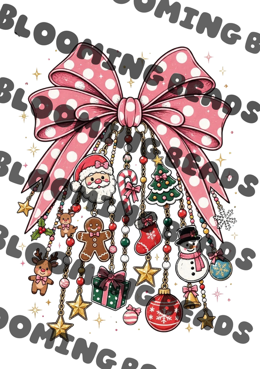 A5 notebook wrap - Christmas bow