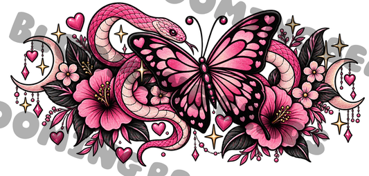 16oz wrap snake butterfly