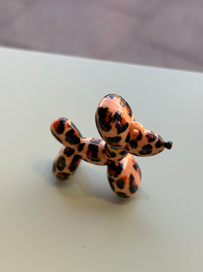 Leopard print balloon dog pendant