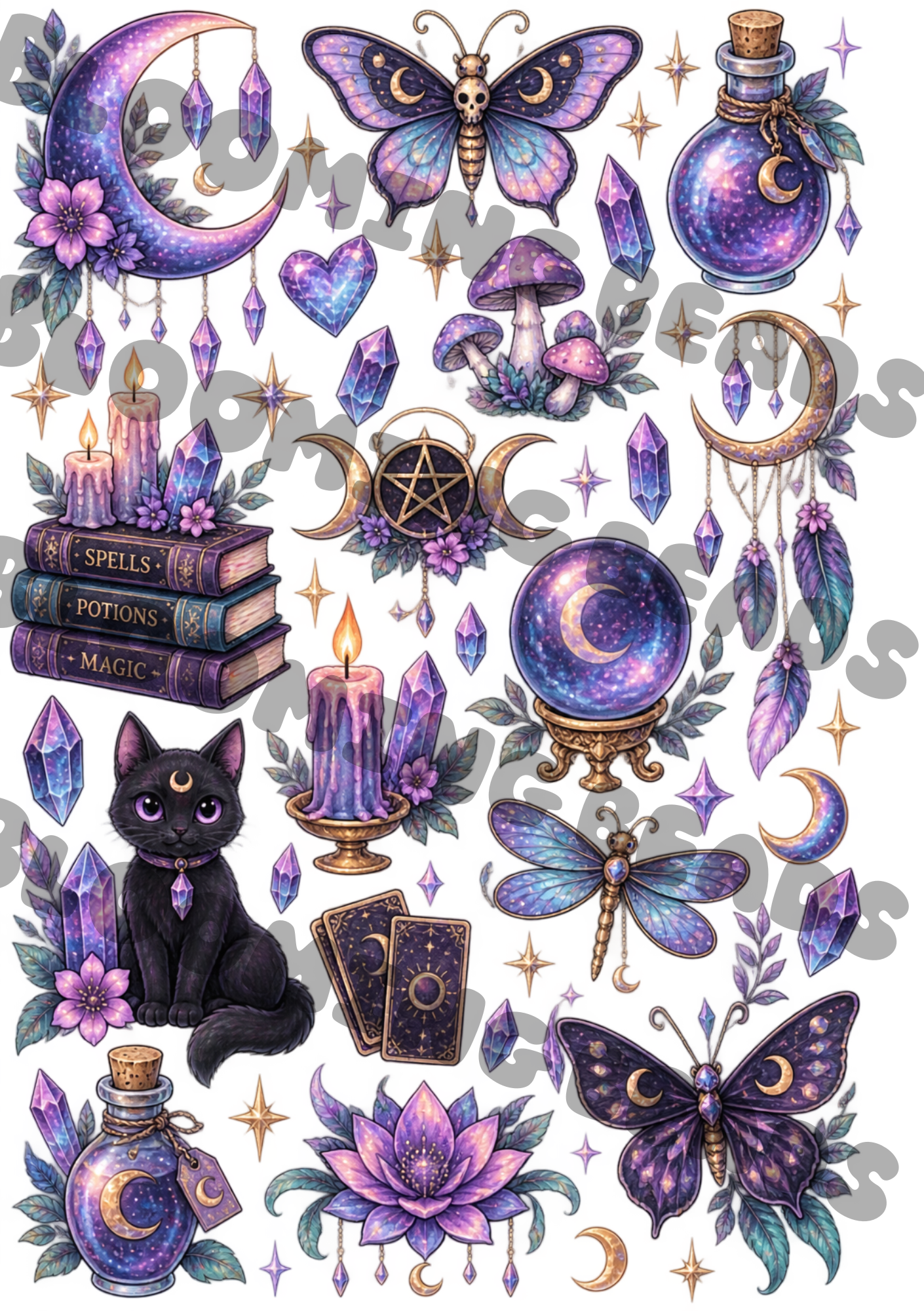 A4 element sheet mystical