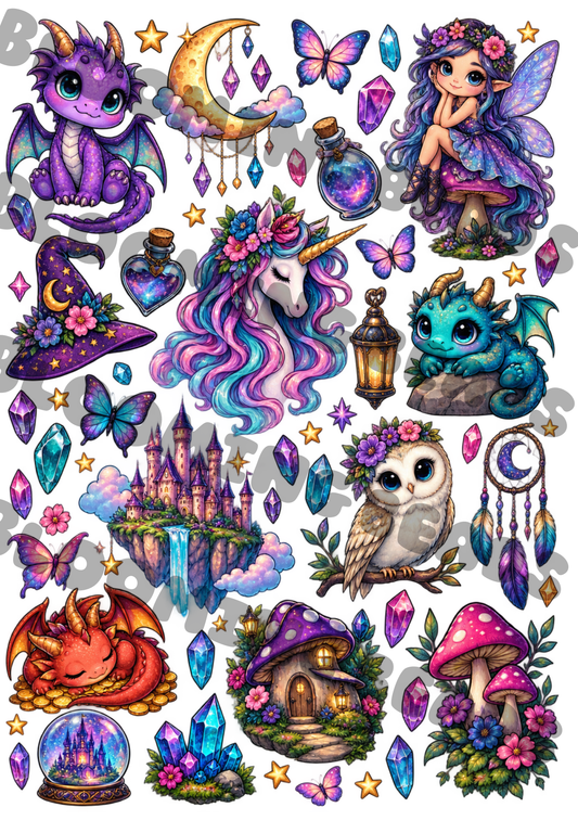 A4 element sheet fantasy