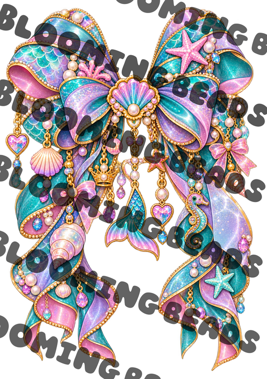 A5 notebook wrap - mermaid bow