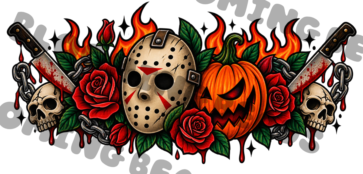 16oz wrap horror pumpkin