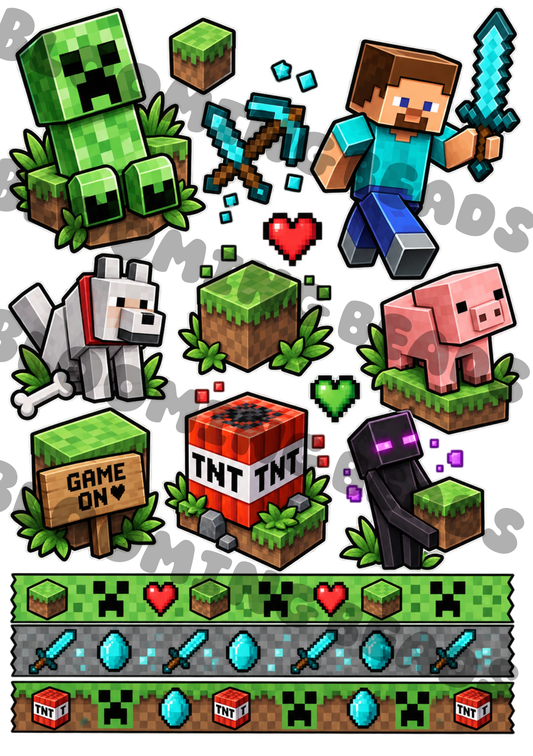 A4 element sheet Minecraft