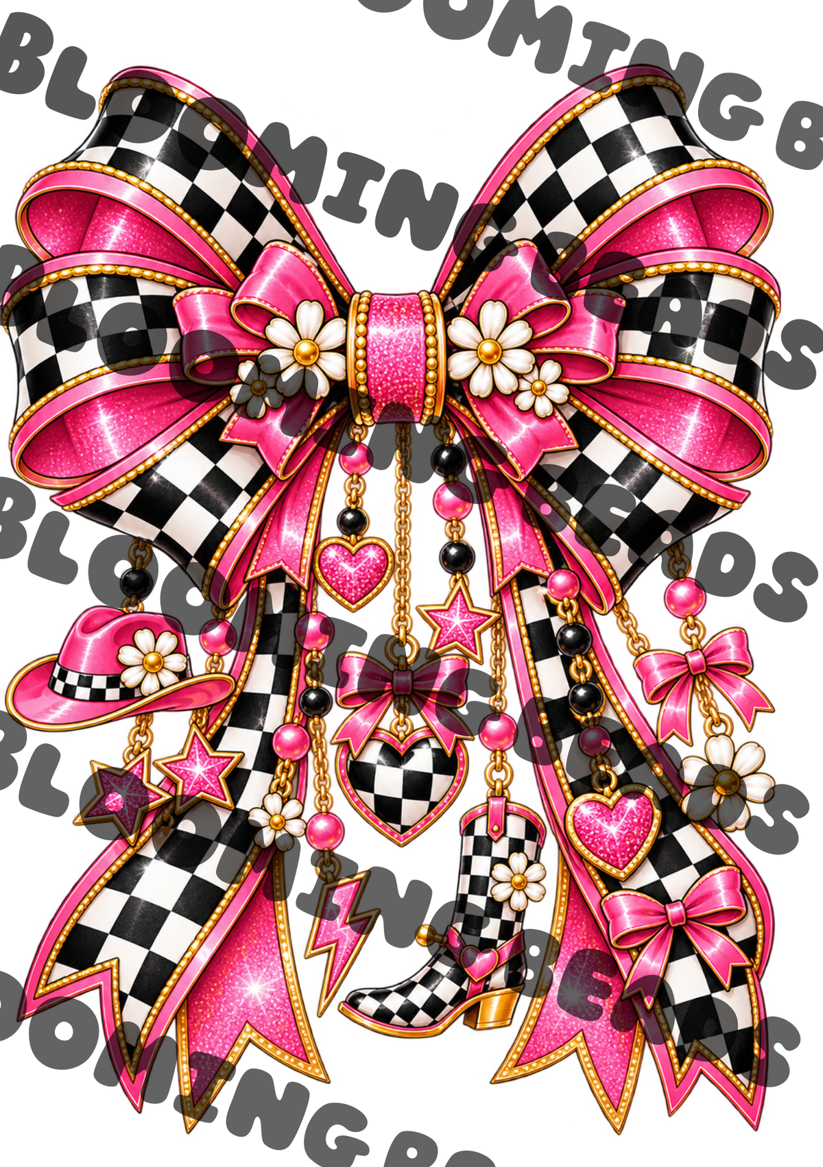 A5 notebook wrap - checkered bow