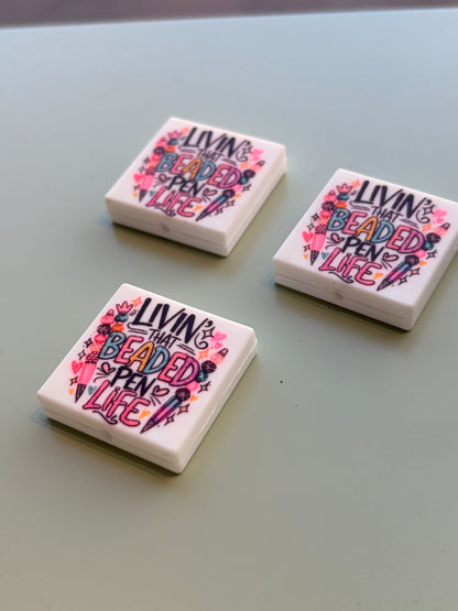 Pen life silicone focal beads
