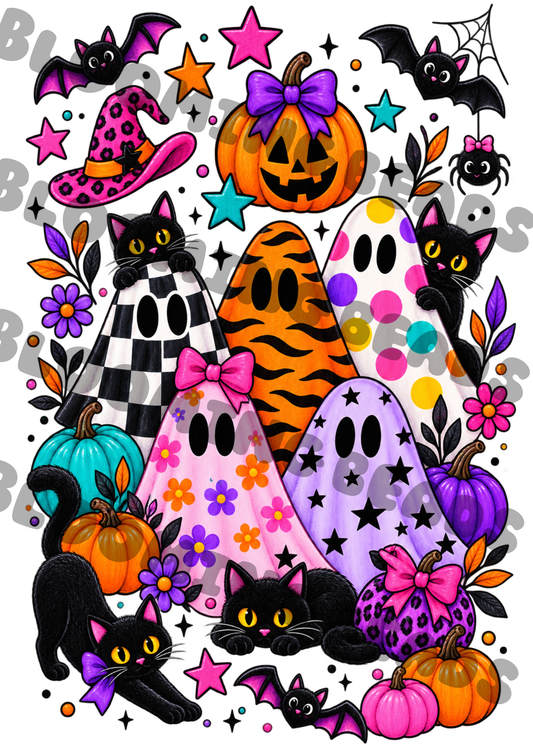 A5 notebook wrap - ghosts
