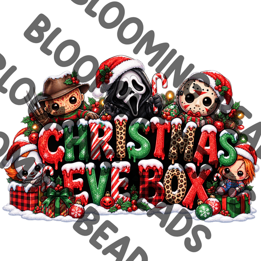 Cute horror Christmas Eve box designs