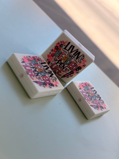 Pen life silicone focal beads
