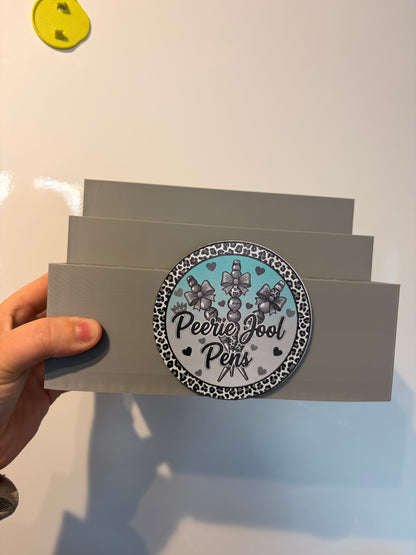 3 tier pen stand uv printed logo