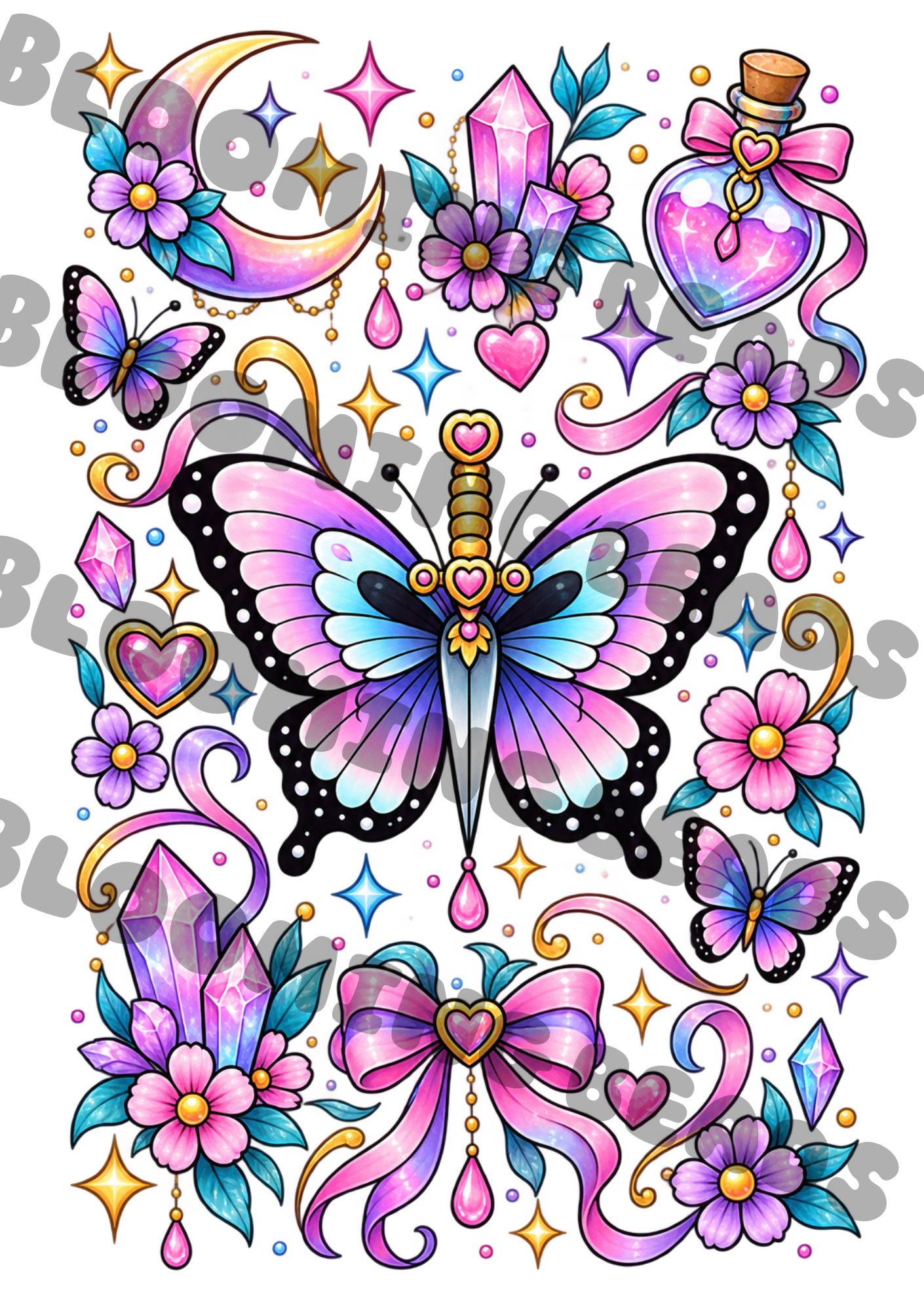 A5 notebook wrap - butterfly
