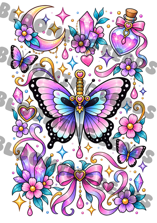 A5 notebook wrap - butterfly