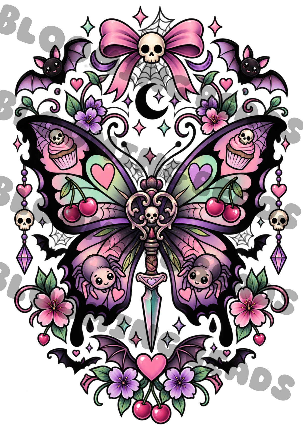 A5 notebook wrap - Spider butterfly