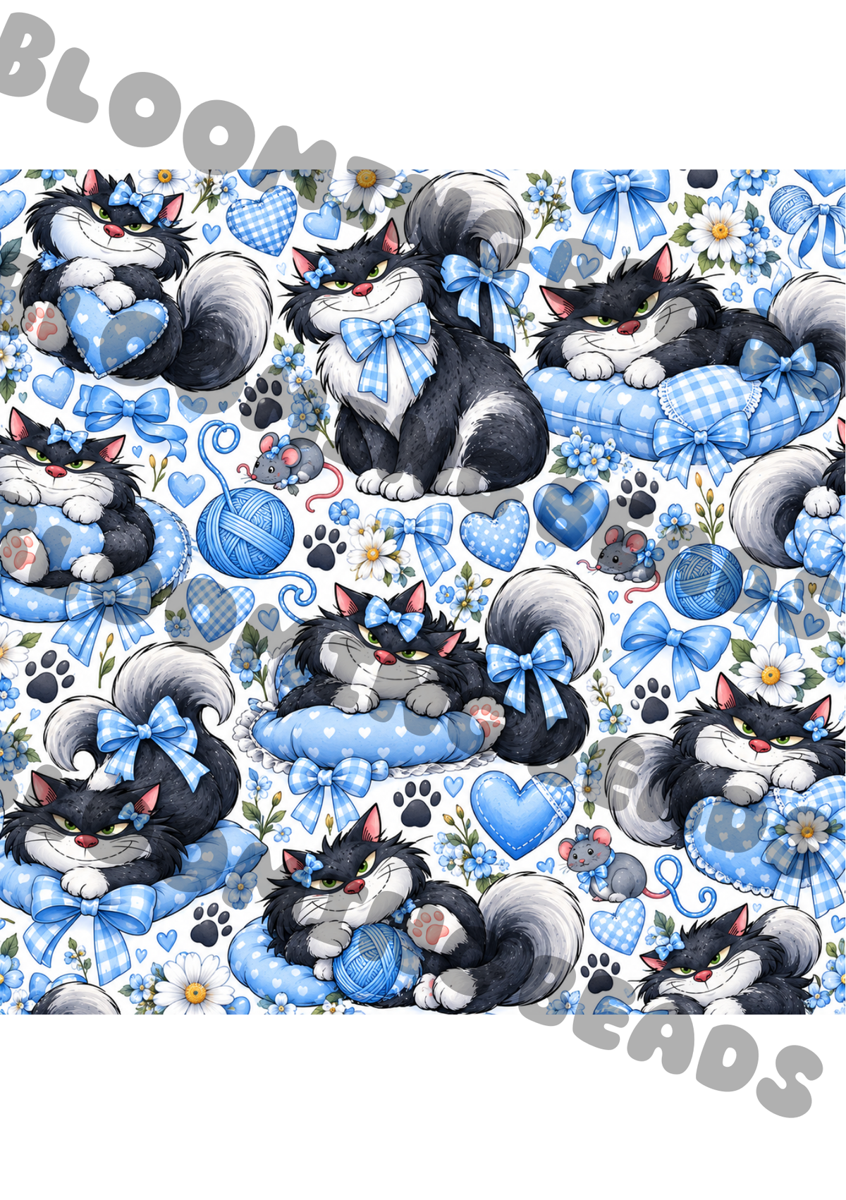 Blue cat bead