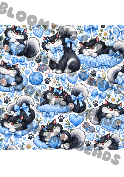 Blue cat bead