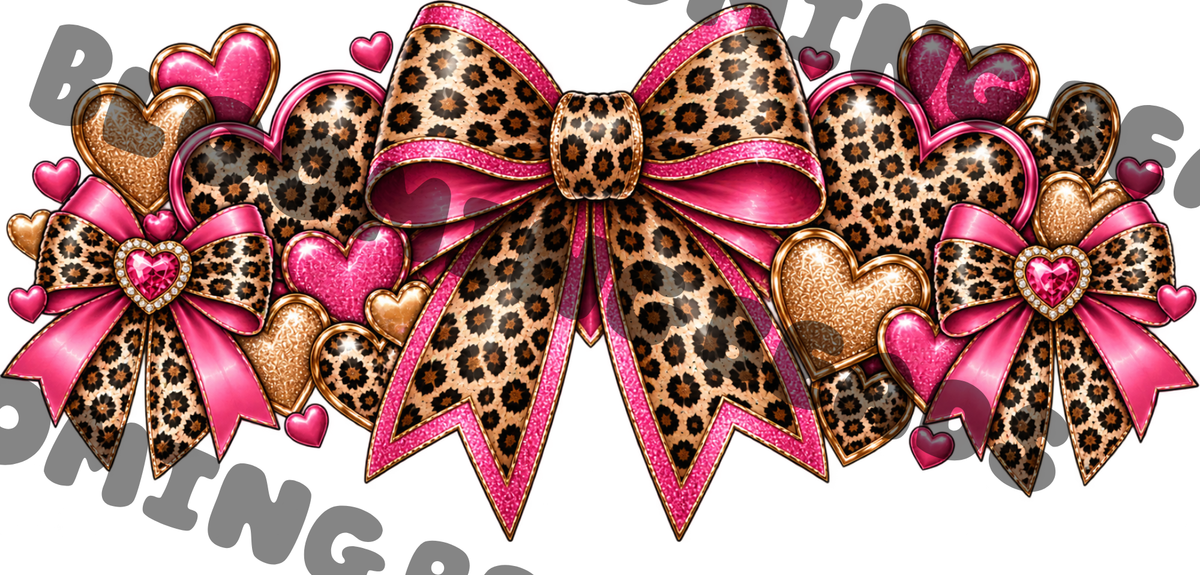 16oz wrap leopard bow