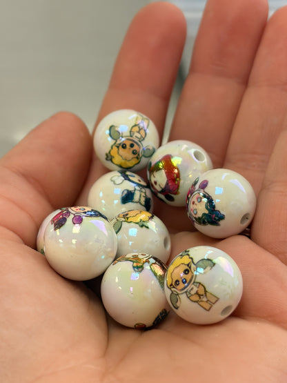 Skull panda 16mm (10pcs)