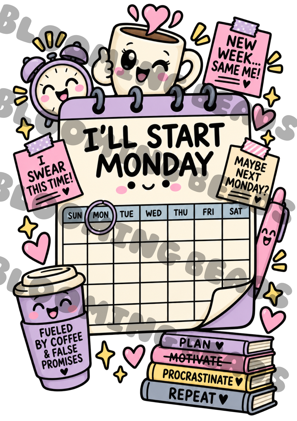 A5 notebook wrap - start Monday