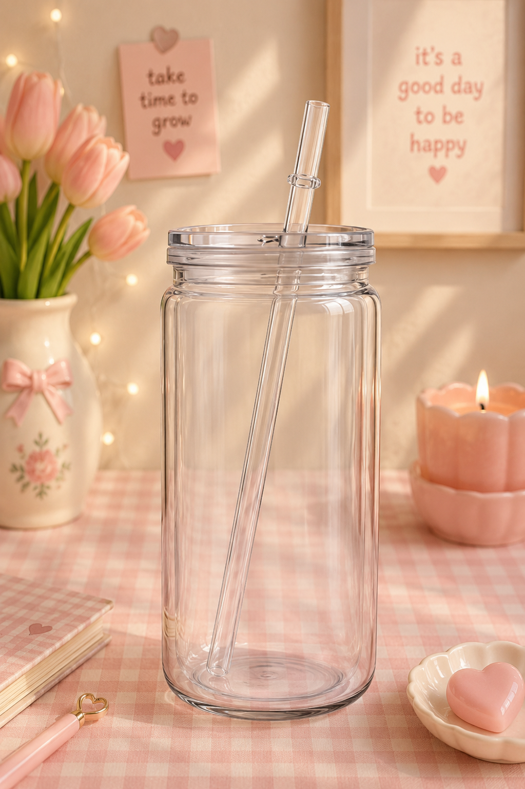 16oz acrylic snowglobe can