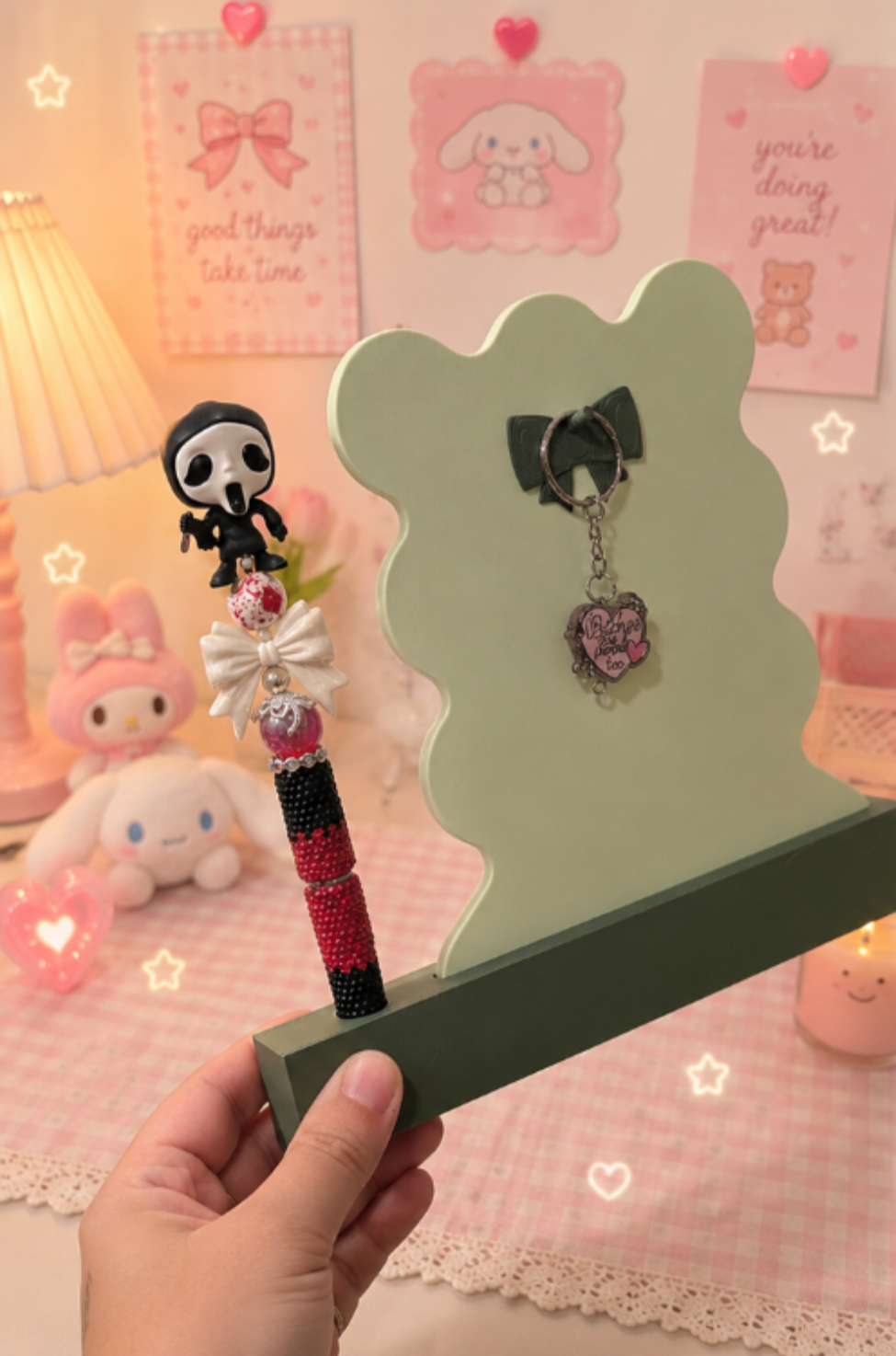 Keychain and pen display