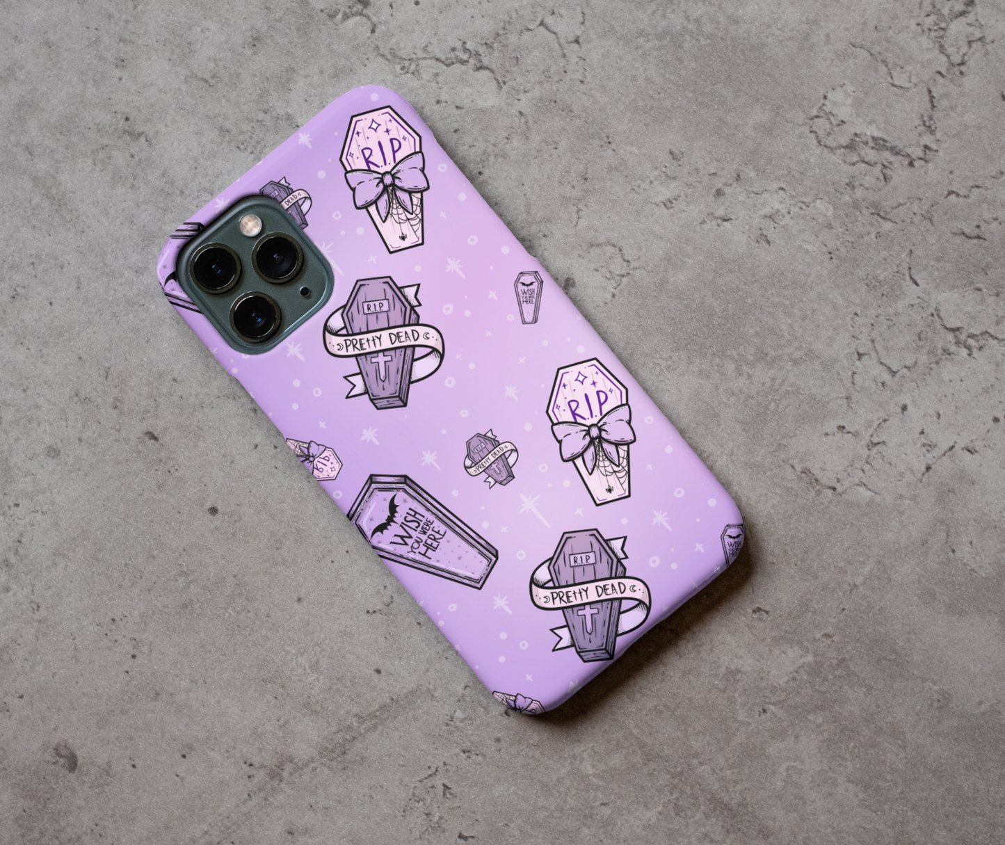 Coffin style phone case
