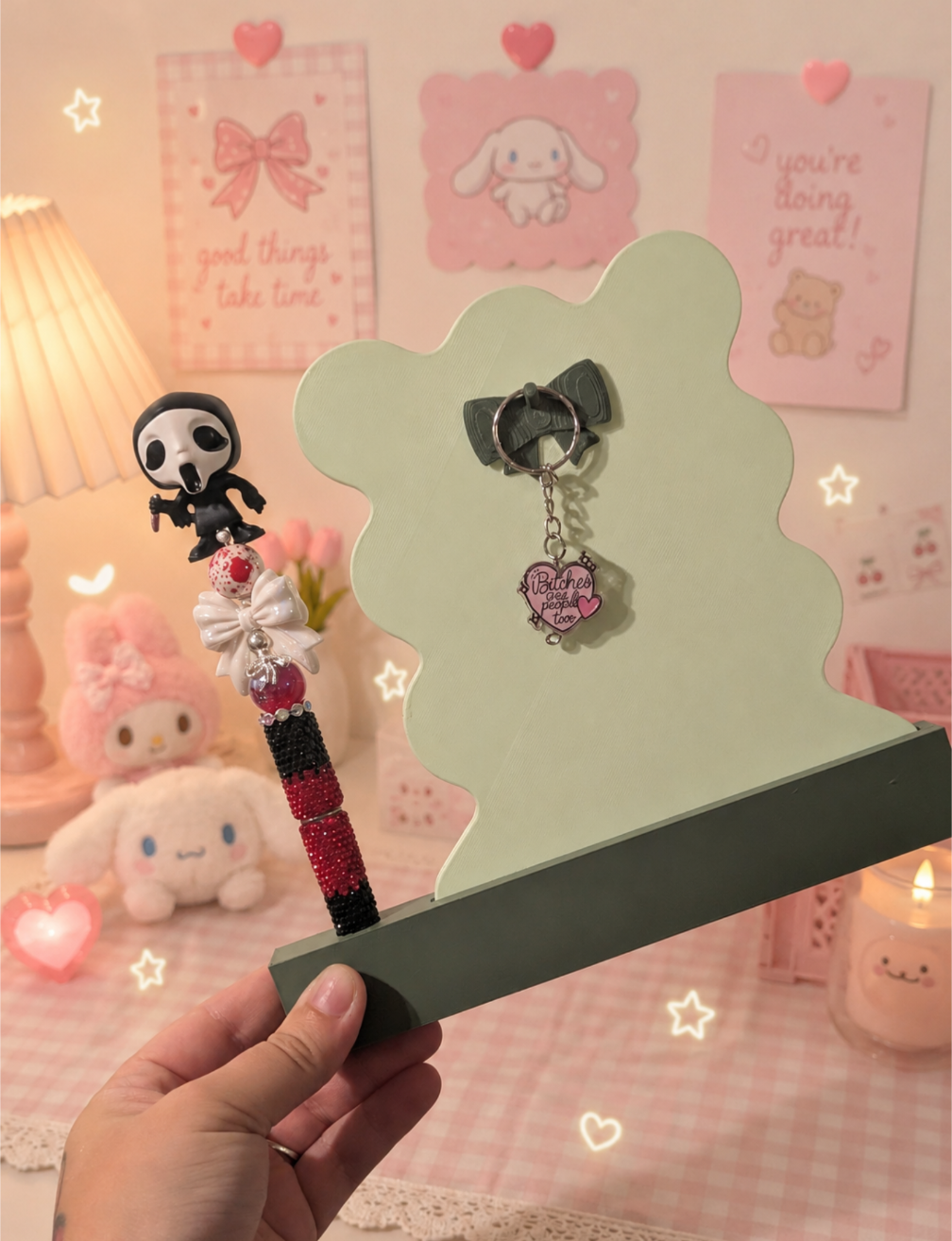 Keychain and pen display